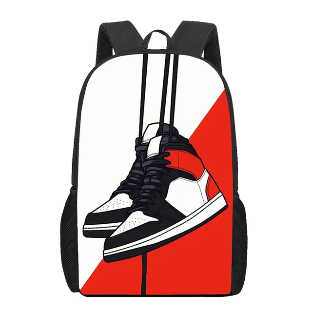 Mochila con patrón de zapatillas de deporte de Arte de dibujos