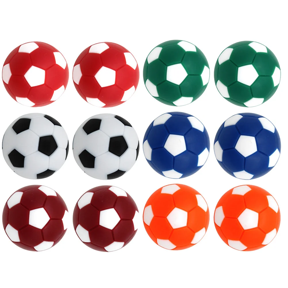 

12PCS Classic Mini Football Toy Table Soccer Footballs Replacement Balls Tabletop Plastic Soccer Game Ball Accessories (Green