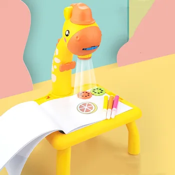 Proiettore LED per bambini Tavolo da disegno Set di giocattoli Tavolo Tavolo Tavolo da pittura Scrivania Apprendimento educativo Strumenti di pittura Giocattoli per bambini