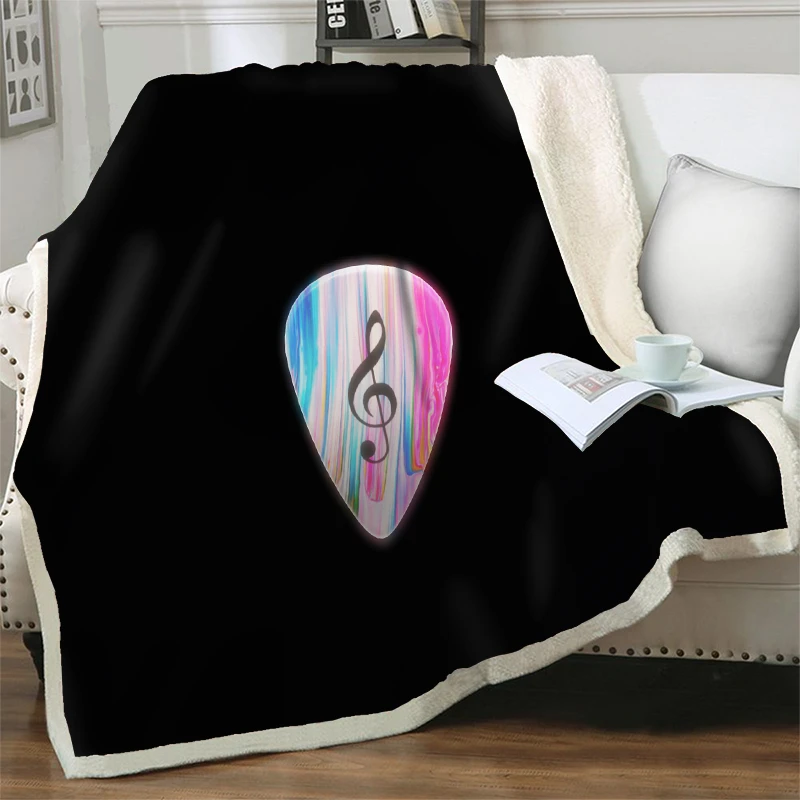 

Dreamlike Musical Symbol 3D Plush Throw Blanket Bedspreads Soft Warm Travel Picnic Blankets for Beds Couch Sofa Quilts Nap Cover