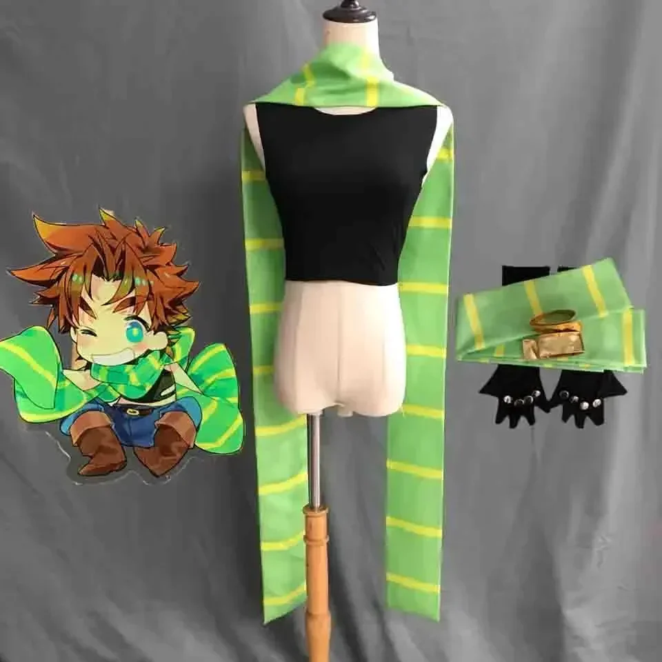 

Anime JoJo's Bizarre Adventure Joseph Joestar Cosplay Costume JoJo Gloves And Scarf Adult Halloween Suit