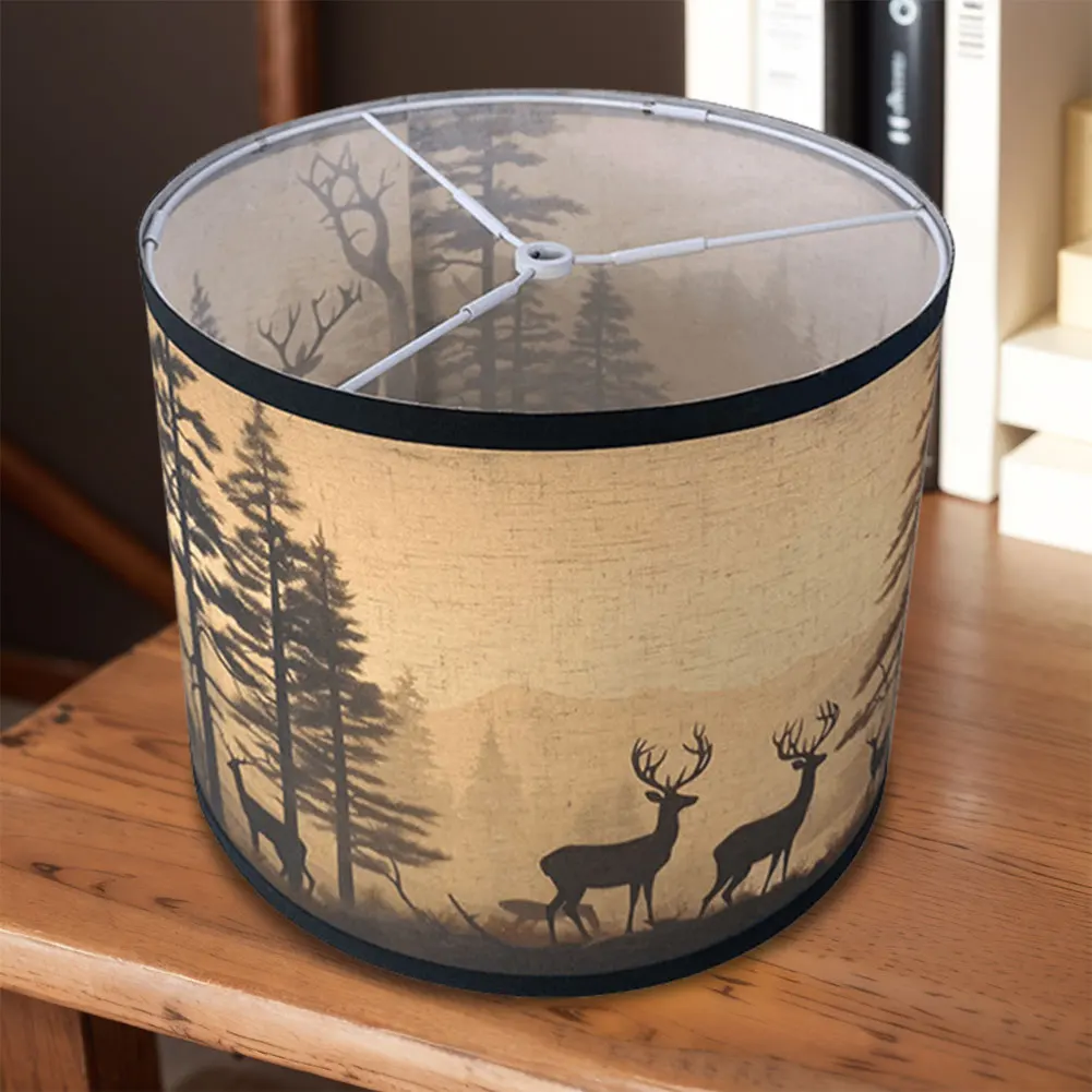 Description Picture 6 of itemFabric Lamp Shade Replacement Drum Lampshade Easy Assembly Barrel Lamp Shade for Table Lamp& Floor Light