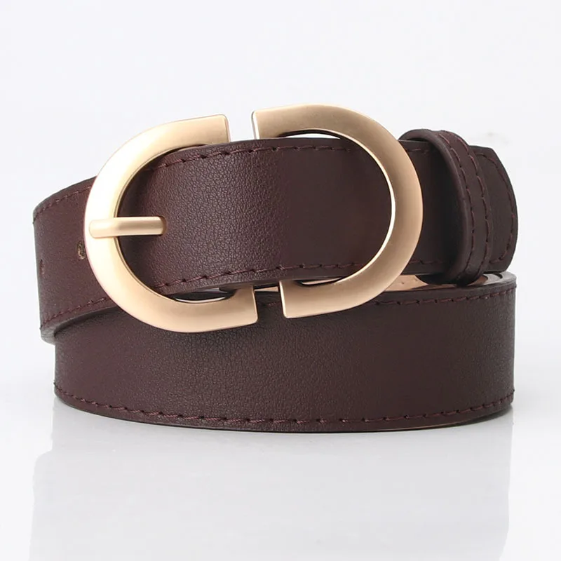 

New Women Fashion Leather Belt Buckle Belts Women and men Waist Belt Thin Black Buckle Leather Belt A38