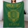 Green Bay Packers Lambeau Field Stadium Poster Print Throw Blanket Soft Plush Plaid Comforter heavy to sleep Blankets 4