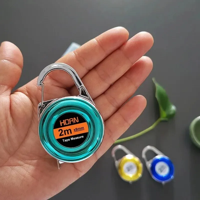 Tape Measure Measuring Tape Mini Keychain 2m Steel Delicate Small Steel Ruler Multipurpose Gift Ruler 1pc