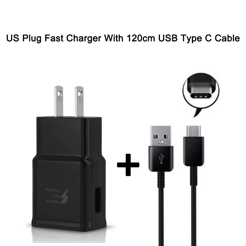 Fast charge 18w Original 9V 1.67A Fast Adaptive Charger Quick Charge Micro USB TYPE-C Cable For Samsung Galaxy Note 4 5 S4 S6 S7 S8 A3 A5 A7 A9 usb c 61w Chargers