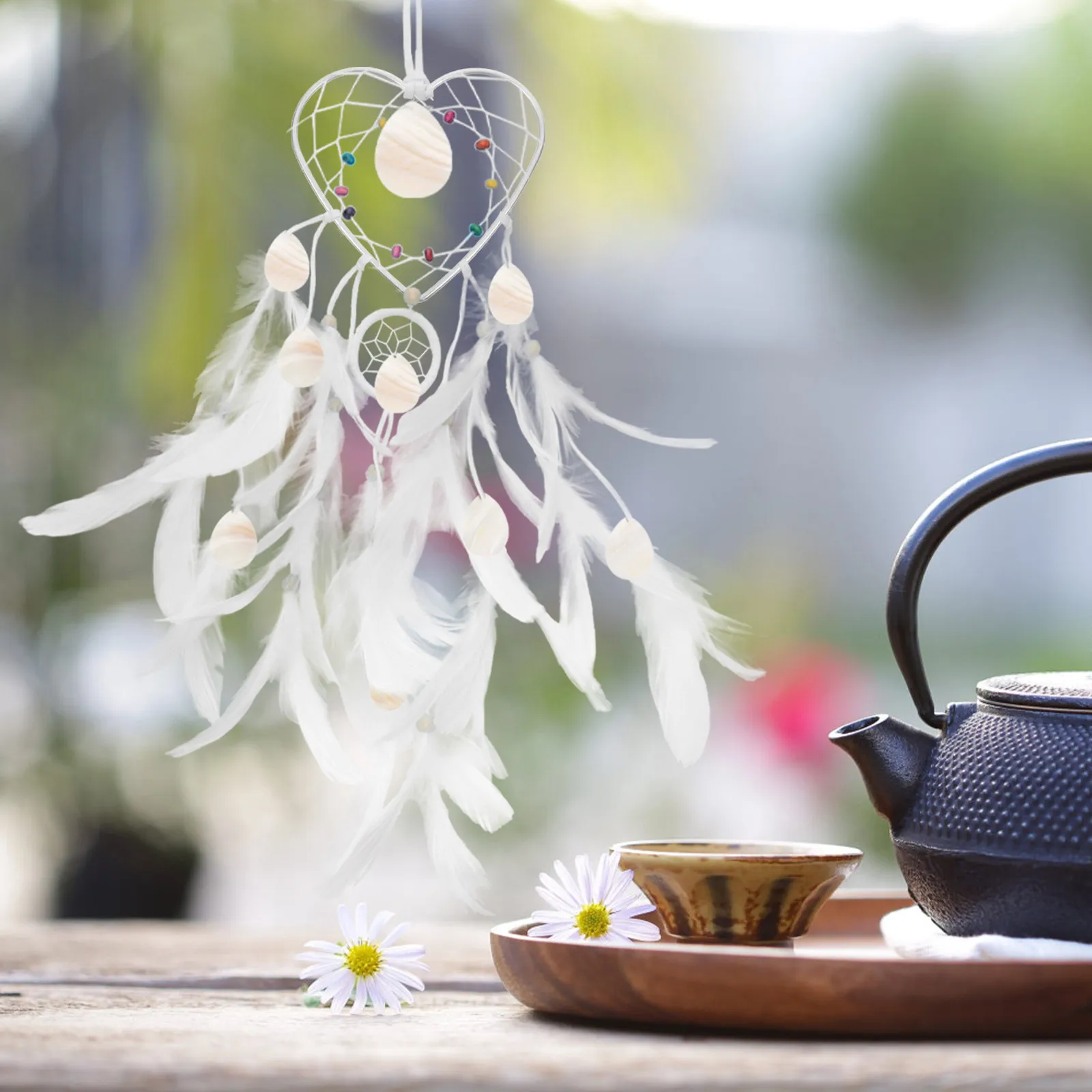 10Pcs 드림 캐처 금속 반지 하트 모양의 튼튼한 와이어 후프 DIY 마크라메 공예 홈 인테리어 드림 캐처 프레임