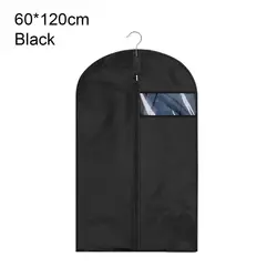 Waterproof Dustproof Garment Protector and Closet Organizer Bag (-Black - 60x120cm)