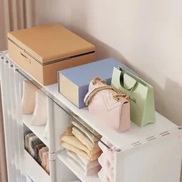 Multi-layer Storage Rack Dustproof Clothes Organizer Large Capacity Wardrobe DIY Storage Cabinet Multilayer Furniture Curtains 2
