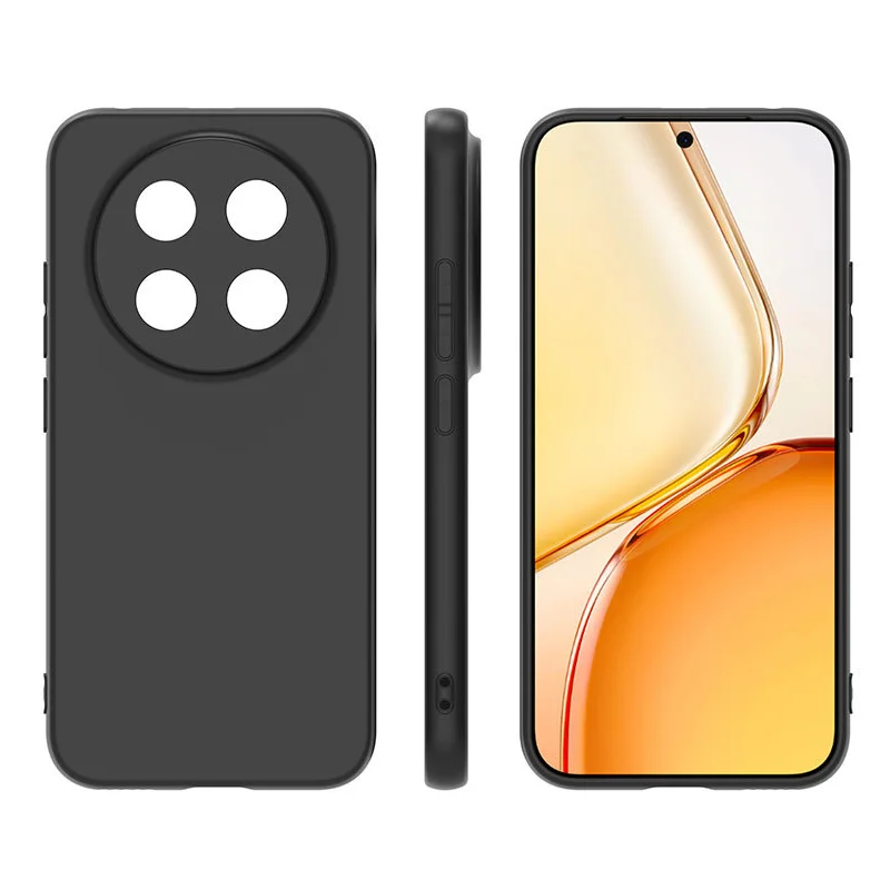 Black TPU Slim Matte Soft Silicone Case for Honor X80 Pro Max - Protective Bumper Back Cover