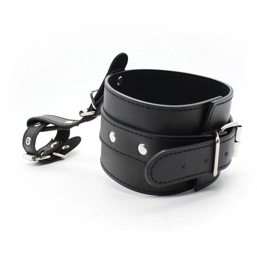 Handled Läder Hand Tummar Manschetter Bindningsbälte Slave Bdsm Bondage Cosplay Ankel Handledsrem med tår Restra_voghion.com