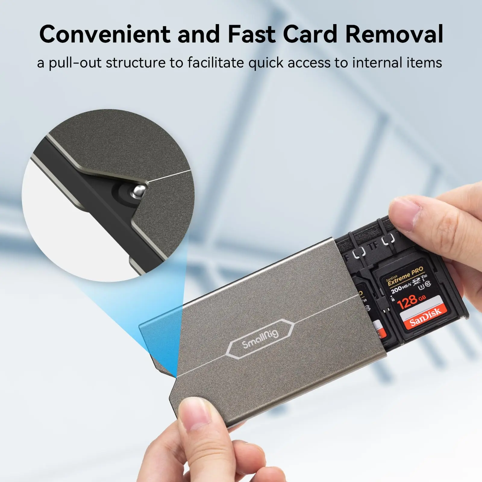 SmallRig 메모리 카드 케이스, SIM 카드홀더 포함, SD/마이크로 SD/SIM 카드 DSLR,  카메라 사진 비디오 촬영용-2832B