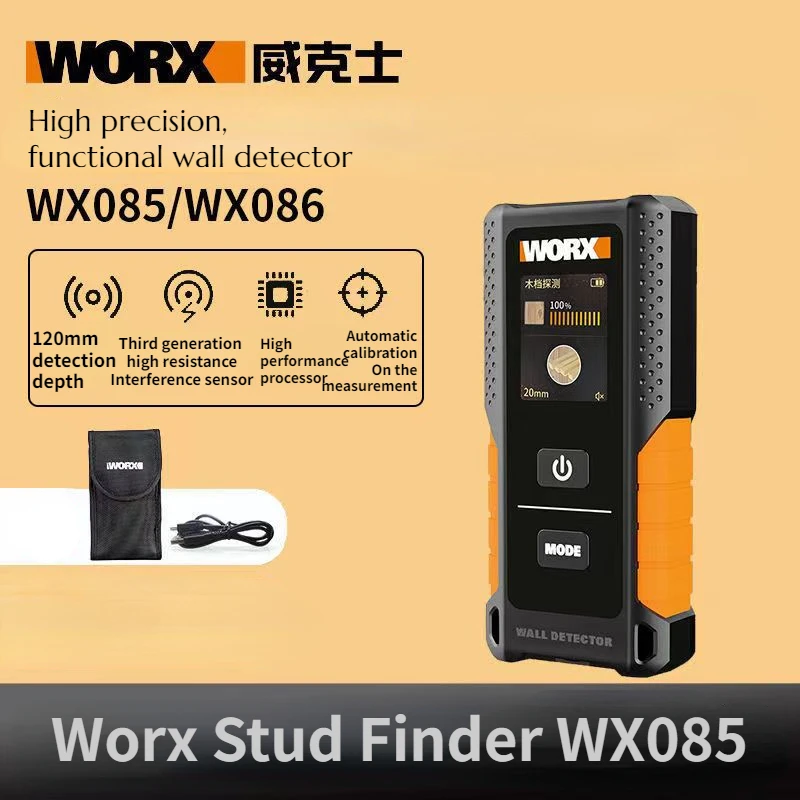 

Youpin Worx Stud Finder WX085 3 в 1 многофункциональный настенный детектор металла дерева и переменного тока кабели детекторы цифровой дисплей USB зарядное устройство Новинка