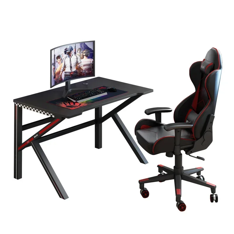 home desktop gamer desk chair set e-sports table anchor live white computer desk Internet cafe gaming desk