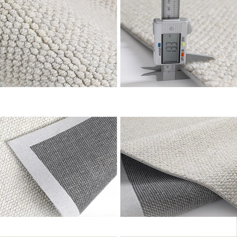 New Zealand Imported Wool Carpet For Living Room Decoration Home Rug For Bedroom Modern Solid Sofa Coffee Table Floor Mat 3