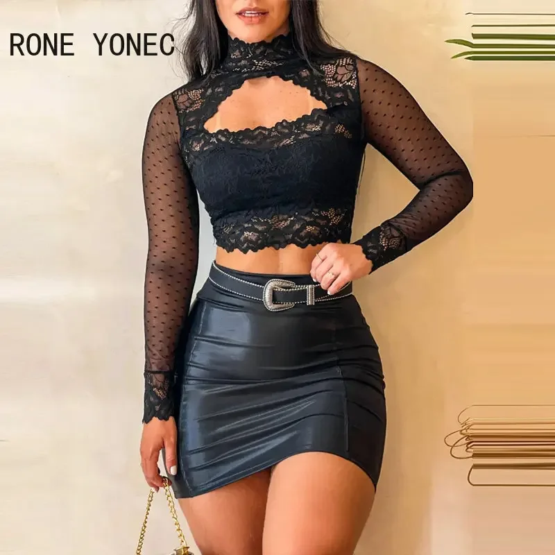 Lust Juno Top W-velcro Choker Neck & Mini Short Black  L-xl