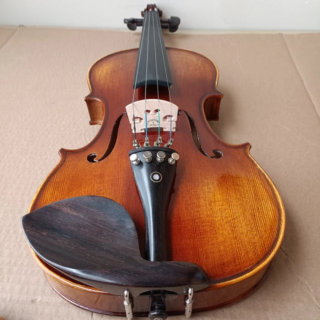 木製フルサイズバイオリン 4弦 フルサイズのバイオリン 4/4 Violin Hand-carved Solid Wood Violin