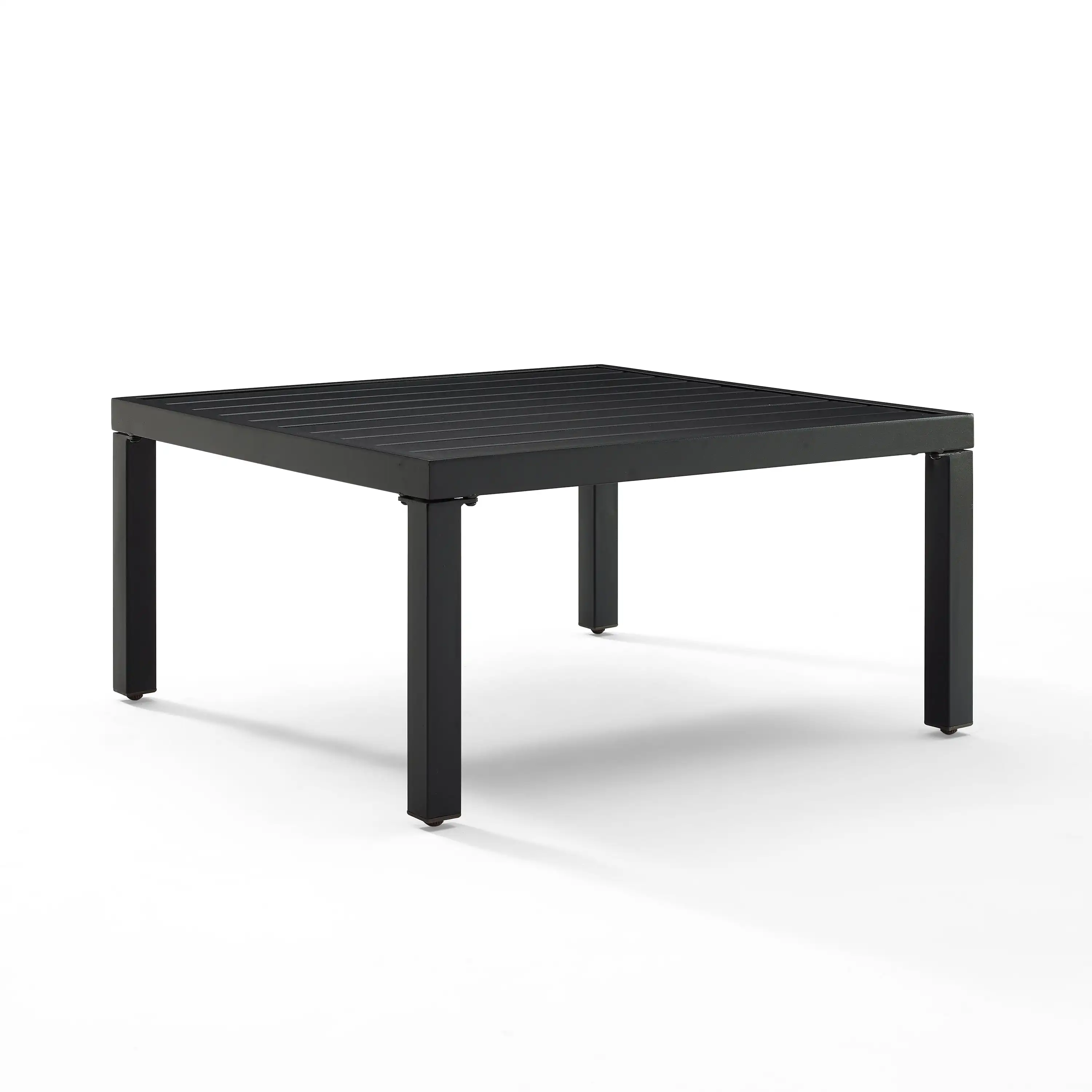 Piermont Modern Metal Outdoor Sectional Coffee Table in Black Sleek and simple UV and rust resistant  Metal (steel) 100% 2