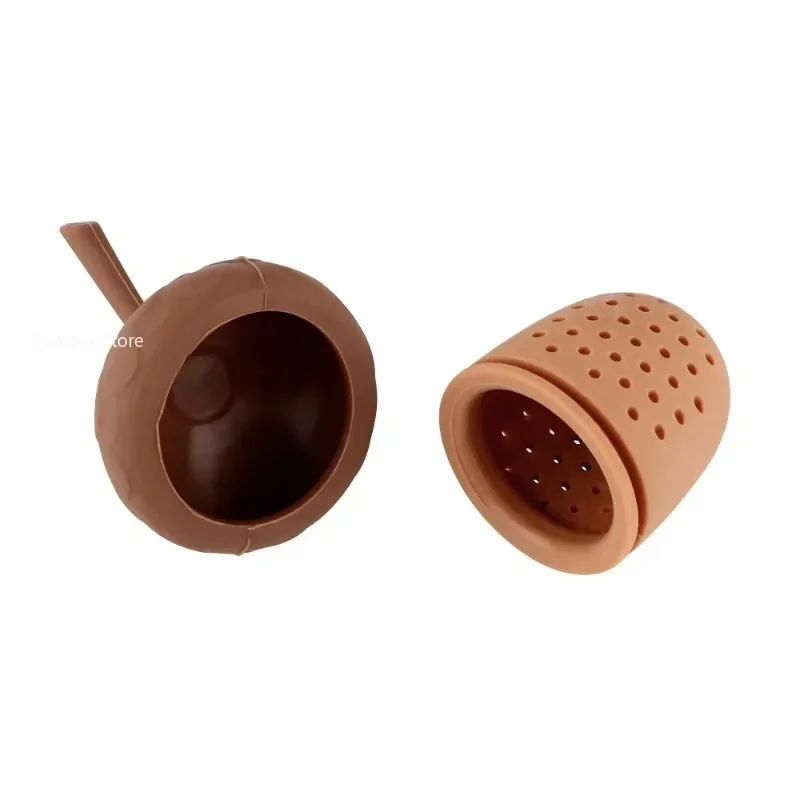 1Pcs Portable Silicone Herbal Filter Acorn Shape Tea Tools Tea Bag Strainer Infuser Gadgets Teaware Kitchen Accessories tea infuser tea strainer tea filter