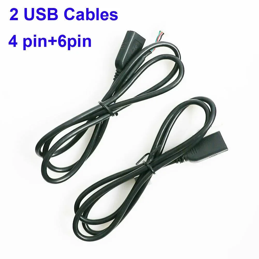 4Pin & 6Pin Connector USB Extension Cable Adapter Interface Cable Adapter Radio Navigation Multimedia Car Player car wire cable adapter