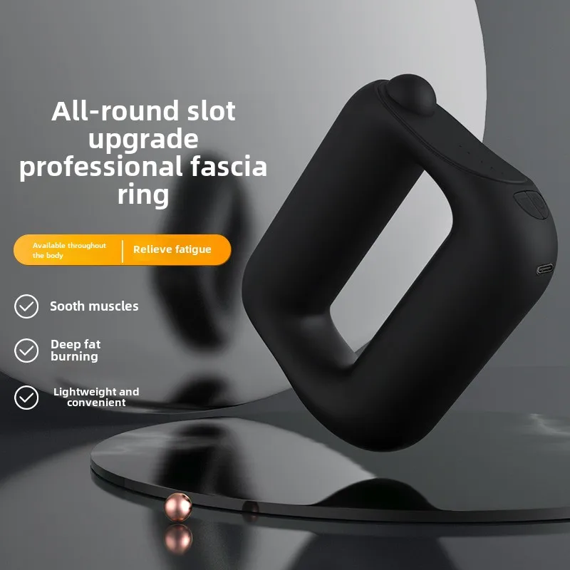 Deep Tissue Body 5 Gears Massage Ring and 6 Gears Fascial Ring 15W Percussion Vibration Fitness Massager Muscle Mini Massager