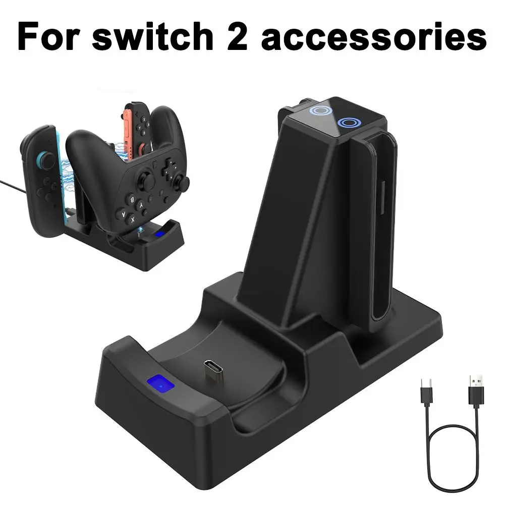 스위치 2pro 용 3 In 1 충전 도크 Joy-Con & Pro 컨트롤러 게임 액세..