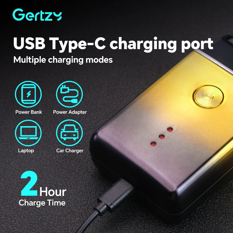 남성용 전기 면도기, 왕복 알루미늄 호일 면도기, USB 충전식 수염 면도기, 여행용 휴대용 면도기