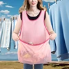 Sturdy Apron with Pockets Waterproof Laundry Smock Foldable Sleeveless Clothes Drying Apron for Kitchen Bathroom B03E 1