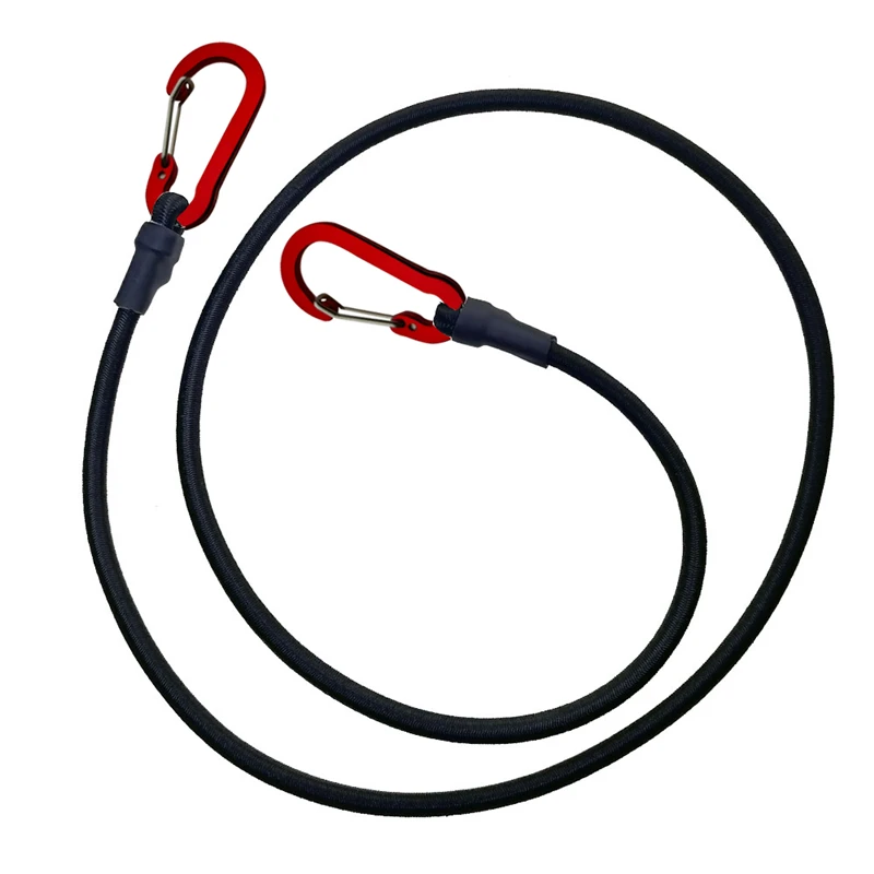 Heavy Duty Bungee Cord Elastic Tie Strap String Carabiner Hooks Kayak Cycling Luggage Packing Ropes Camping  Accessories