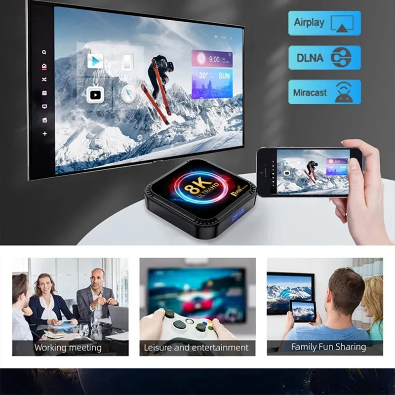 스마트 TV 박스, 안드로이드 13, 8K HD, 2.4G 및 5G 와이파이 미디어 플레이어, 미니 셋톱 박스, TV98, RK3528