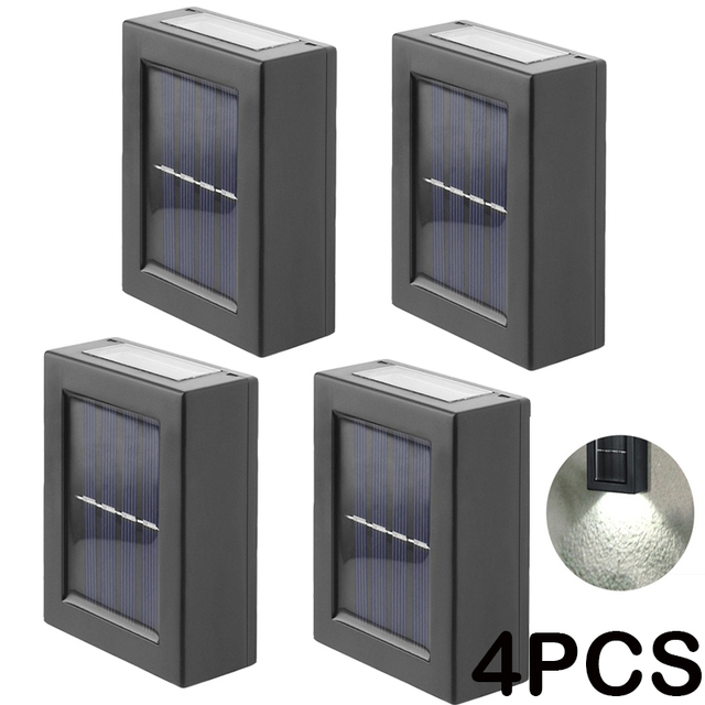 Solar 8 LED Outdoor Light Waterproof Garden Decor Lamps for Balcony Courtyard Street Wall Light Garden Outdoor Solar Lamp