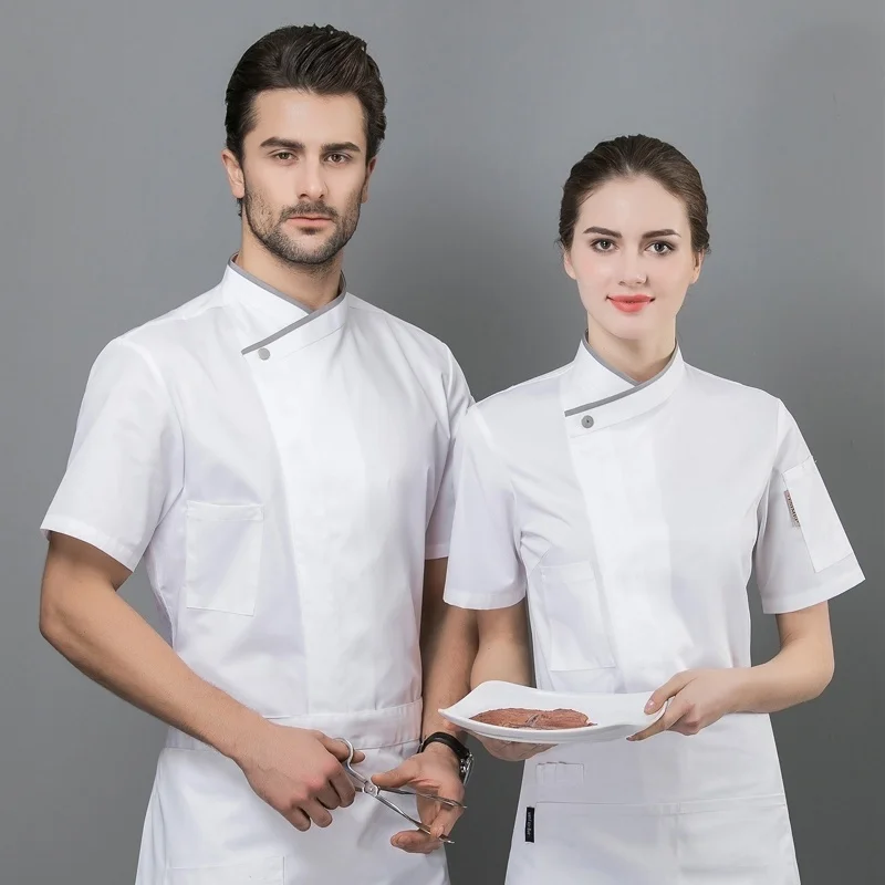 Unisex Chef Coat Men Women Long/Short Cook Jacket Restaurant Hotel F&B Uniform Baker Waiter Wear chef uniform