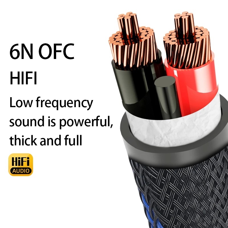Atáudio-cabo de Alto-falante Hifi Fio Ofc 6n Plugue Banana Plugue y Alta Qualidade Par - Image 4