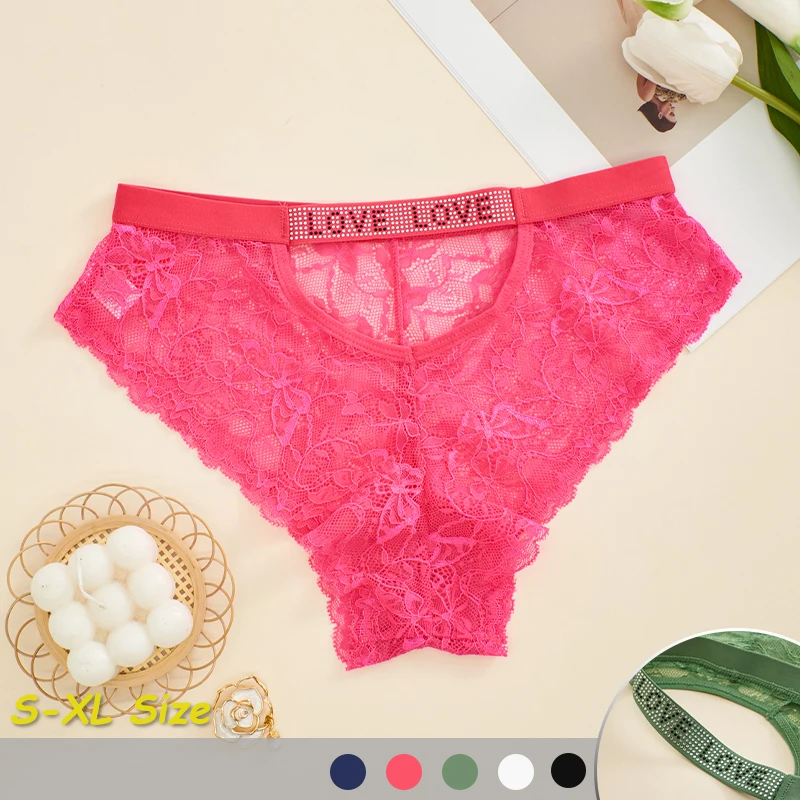

Новое сексуальное кружевное Прозрачное нижнее белье, модные женские трусики с надписью, дышащее нижнее белье со средней талией, летние крутые эластичные трусы