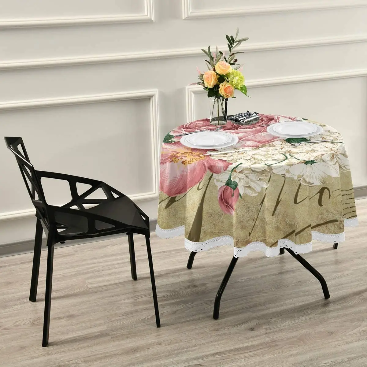 3 Tovaglie Rotonde Rosa E Bianche A Scacchi, Ø 213 Cm, Impermeabili - Per Feste E Picnic - Foto 13