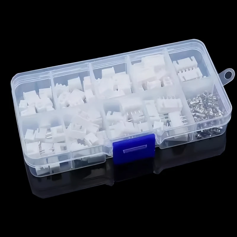 JST XH2.54 2/3/4/5pin Terminals Plastic Shell Male Plug + Female Socket Wire Connector Combination set 2.54mm 2p 3p 4p 5p 230pcs