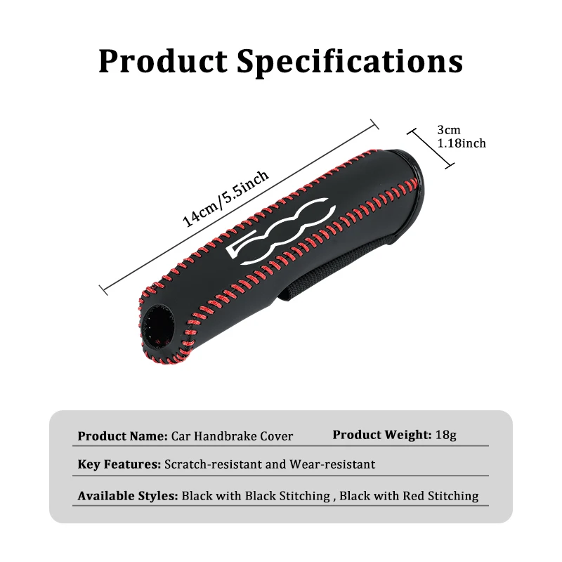 Leather Handbrake Sleeve Cover - Premium Car Interior Accessory