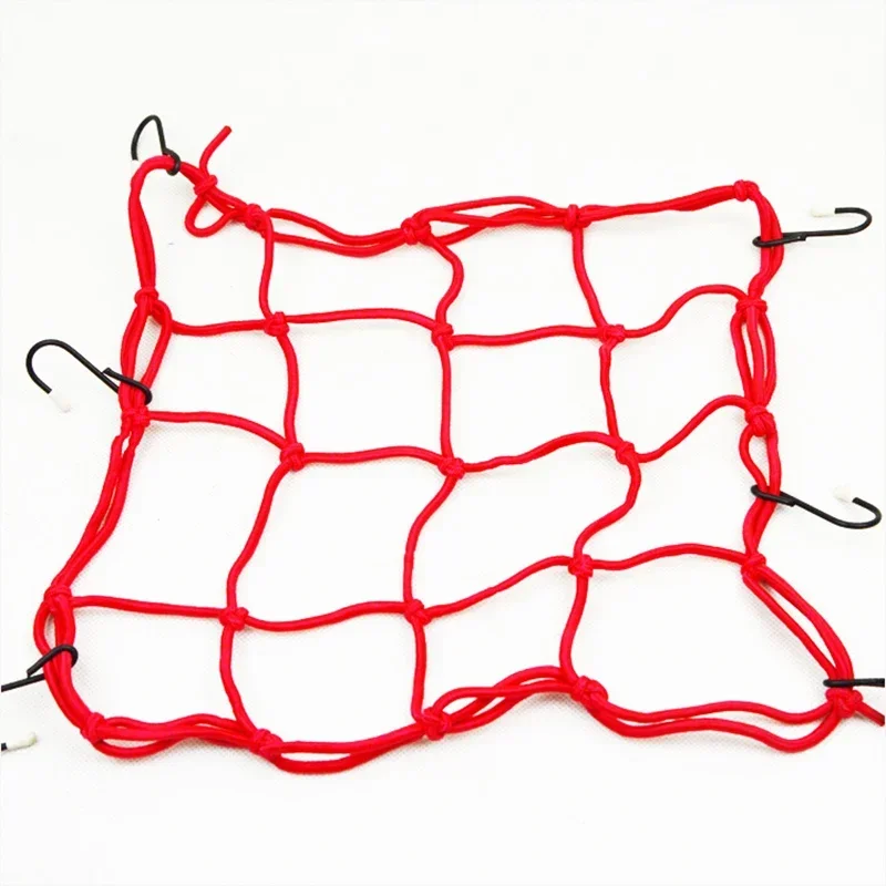 Motorcycle net pocket 6 hooks Fuel Tank Mesh Net Motorbiker Cargo Helmet Hold Down luggage 30*30cm