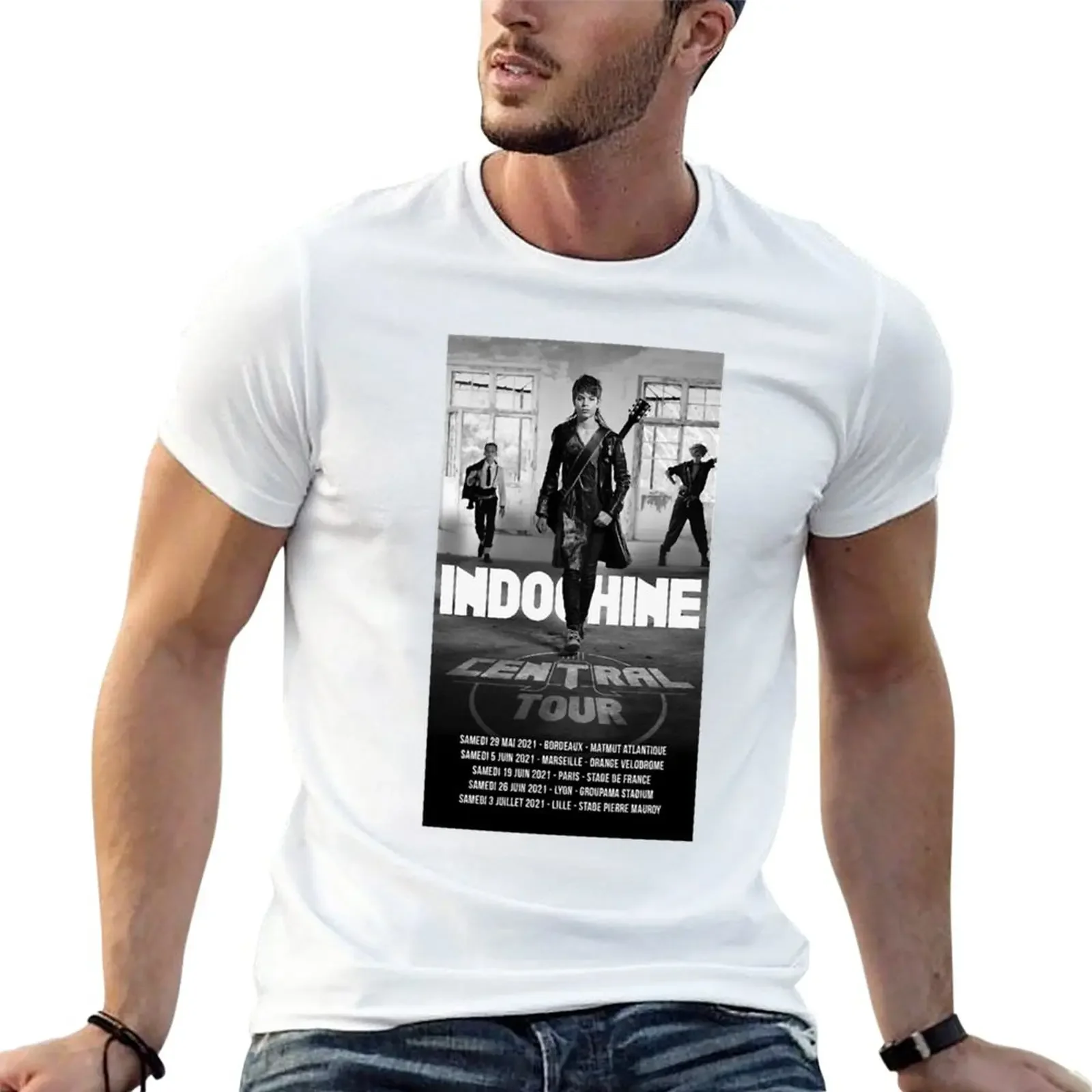 Most Searched Indochine Central Tour Black Classic T-Shirt boys whites Blouse t shirts men