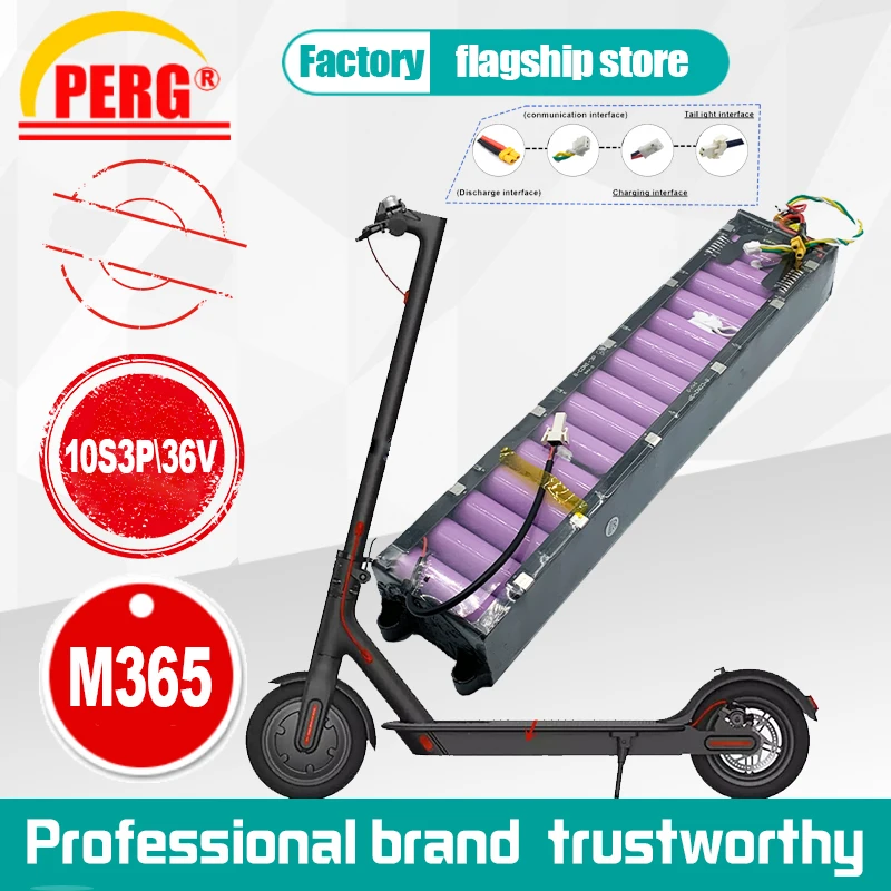 

Original Mi 36V lithium-ion battery pack, 10s3p, 36V, 40ah, built-in BMS, suitable for m365 electric vehicles, scooters, etc