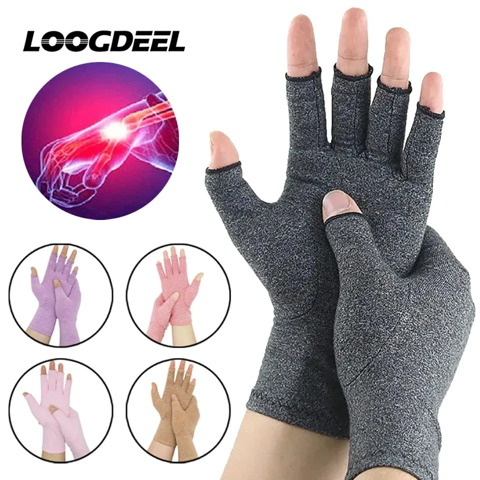 1 Pair Compression Arthritis Gloves Wrist Support Joint Pain Relief Women Men Therapy Wristband