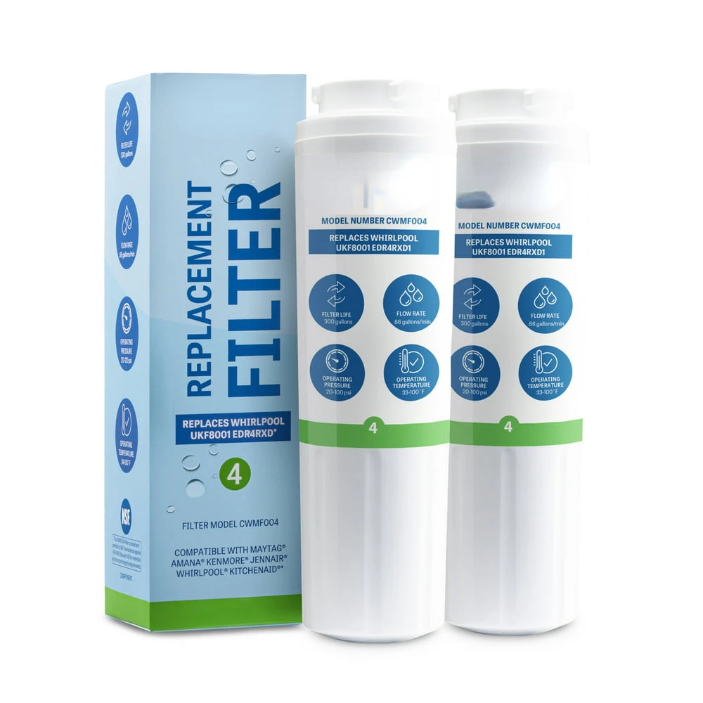 4, UKF8001, 4396395, EDR4RXD1, 46-9005, Refrigerator Water Filter, 2 Water filter Polyflouoroalkyl Aquarium filter Water purifie