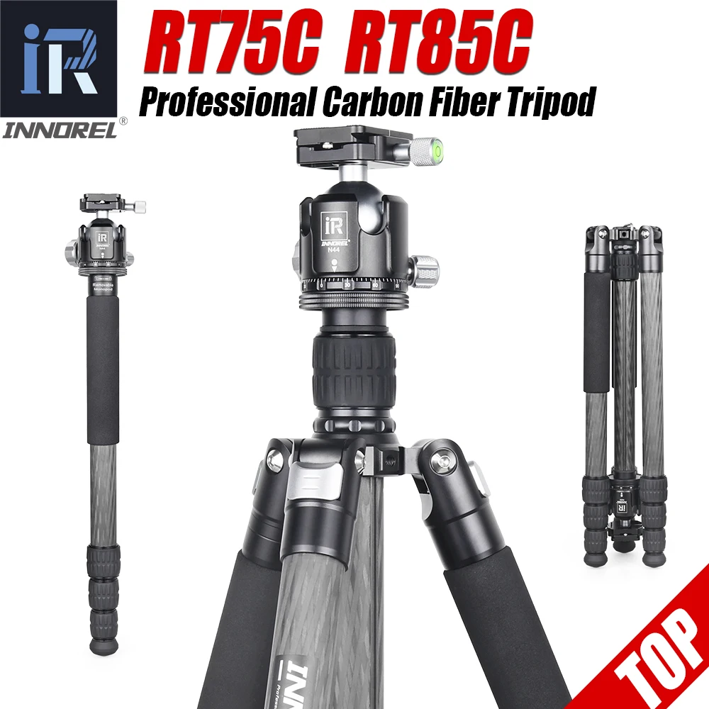 

Carbon Fiber RT75C/85C Tripod Monopod Super Professional Heavy Duty Stand Support 360°Panoramic Ballhead for Digital DSLR Damera