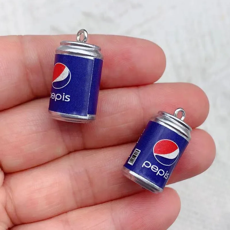10pcs 3D Cola Drink Bottle Resin Charms Drop Pendants Beverage Floating DIY Earring Bracelet Jewelry Accessory Bulk Wholesale