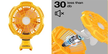 Cordless Fan for Dewalt 20V Battery Portable Camping Fan 3300RPM with LED Light