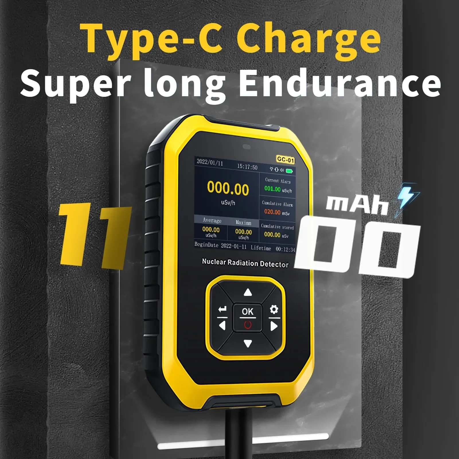 Test Meter Geiger Counter Geiger Counter β γ X Ray Real Time Monitoring Digital Radioactive Detection Meter for Marble Tile