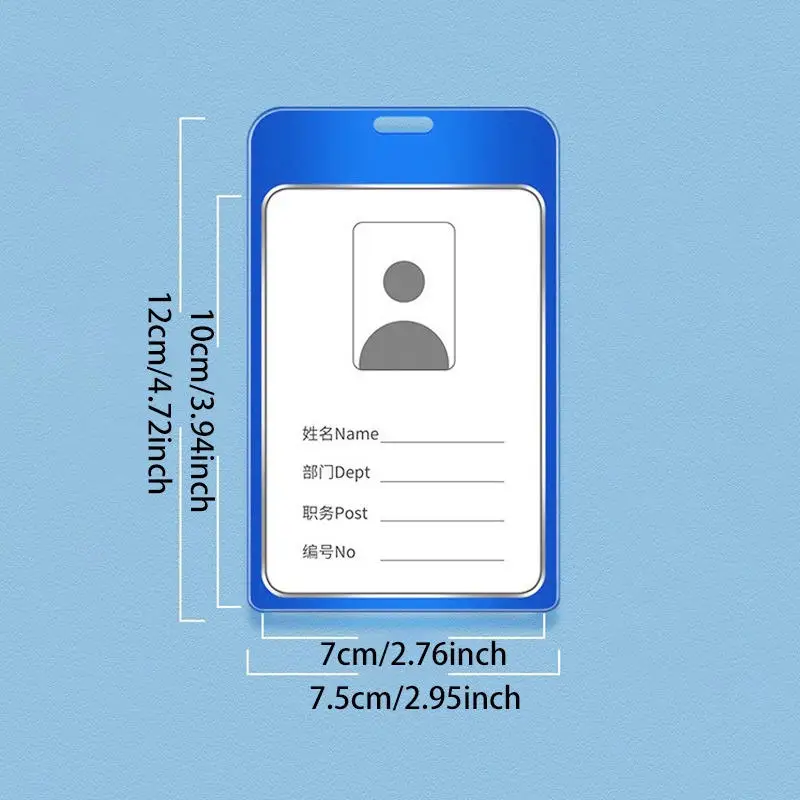 Credential Badge Holder Lanyard Office Business Meeting Visiting Hang Pass Tag Transparent ID Card Candy Color Protector Case