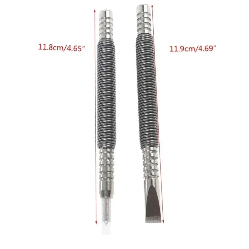 Hammerless Nail Set 2pcs Hammer Center Holes Punch Spring Tool 1/8 5/16 Loaded Marking Metal Woodwork Drill Bit Door Pin Removal spring nail punch nail punch set