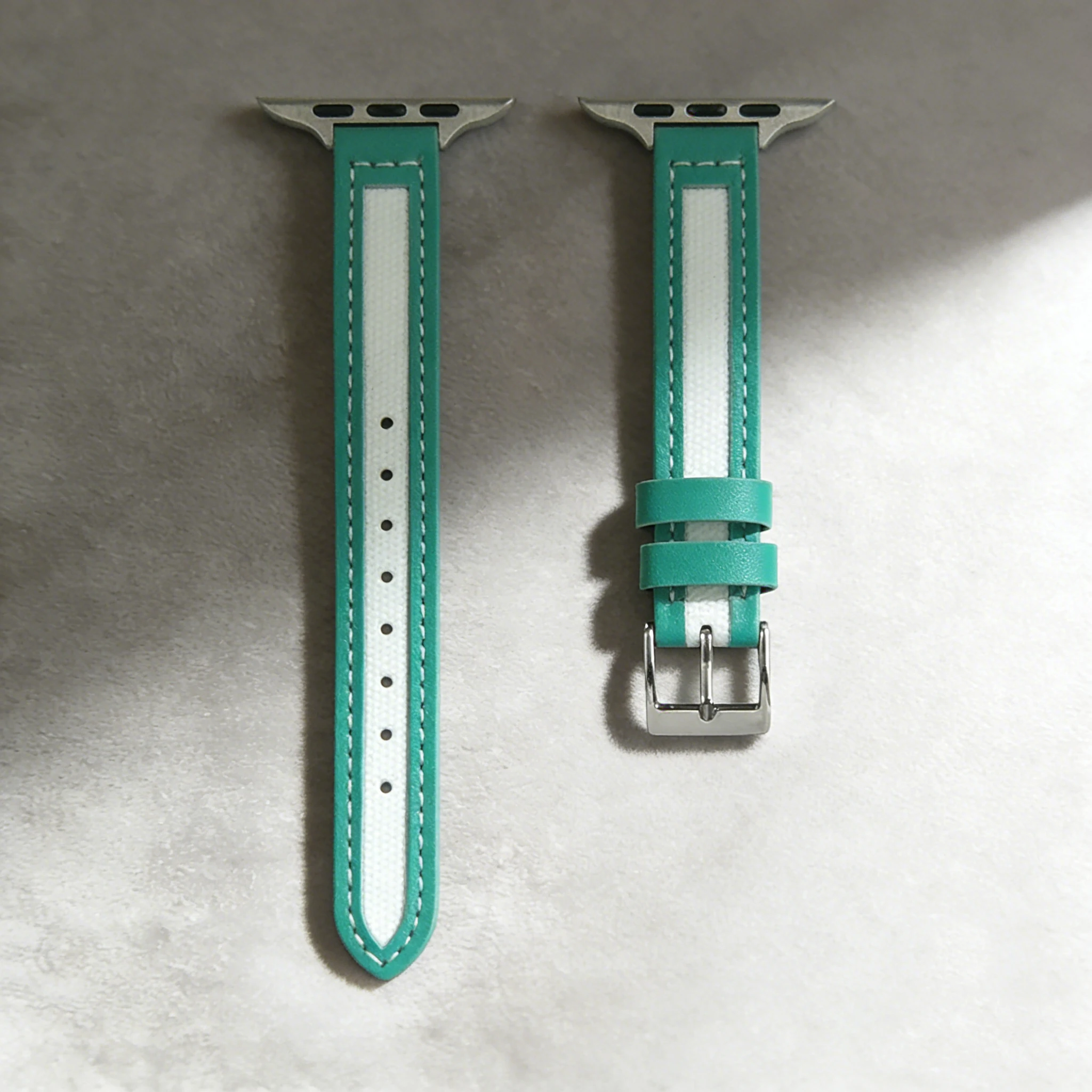 Elegant Leather Canvas Wristband