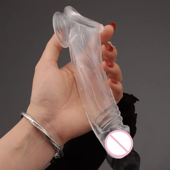 TPE Soft Penis Sleeve Reusable Comdom Penis Extend Delay Ejaculation Penis Increase Male Dildo Enlarger Sex Toys For Men SexShop 3